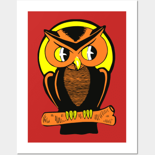 Antique Owl Posters and Art